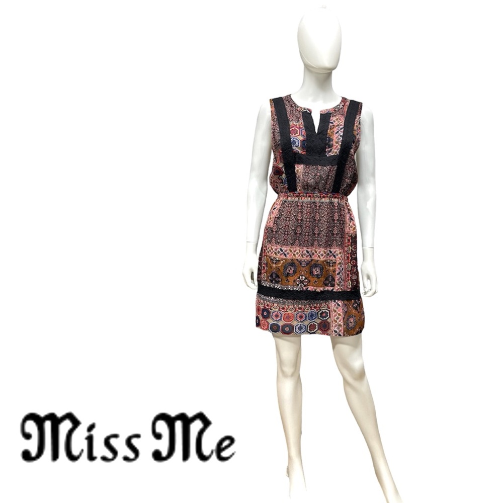 ⭐️Miss Me Boho Print Lace Back Dress [1466]